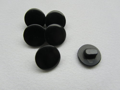 Kunststoffknopf schwarz 13 mm K49265