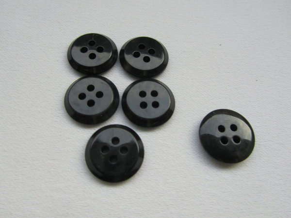 Knopf grau mit hellen Einschlüssen 15 mm