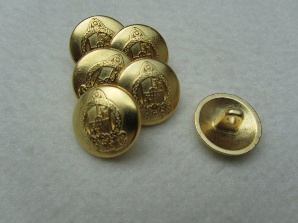 Metallknopf gold mit Wappen
