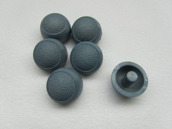 Halbkugelknopf blau mit Öse 12 mm